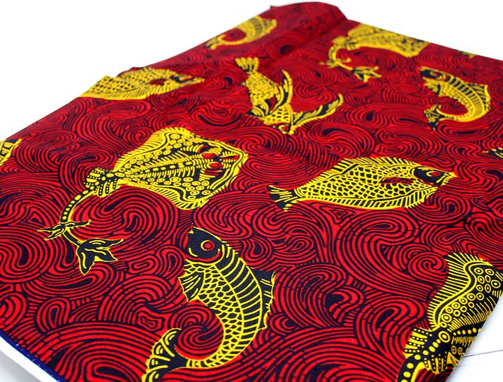 Tessuto Wax Print - Design Pesci - cod.535/B product image (2)