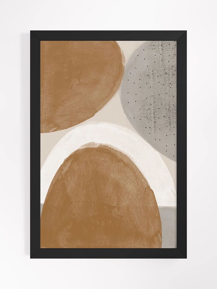 Ethereal Forms Framed Poster | Minimalist Abstract Wall Art | Soothing Neutral Tones for Modern Interiors product image (2)