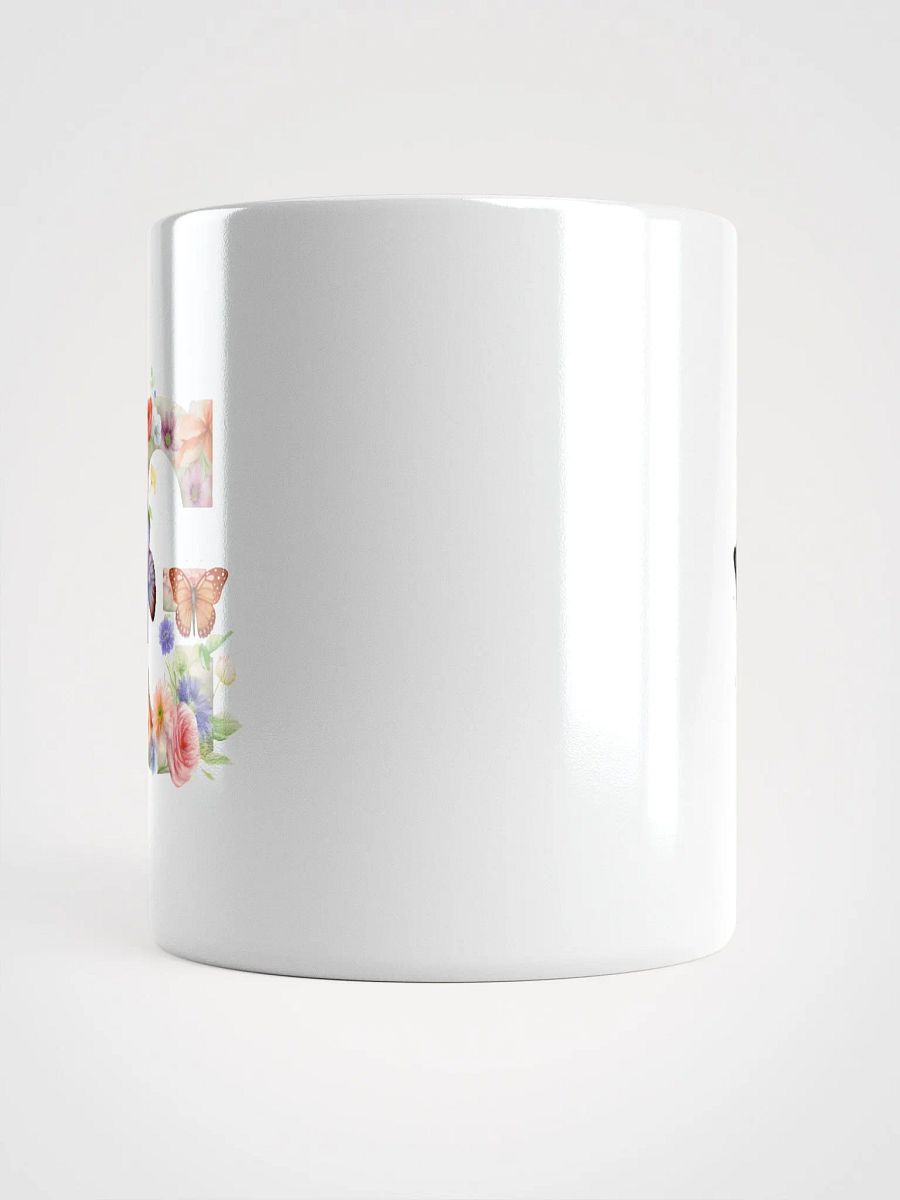 Letter G Monogram Floral Fantasy White Glossy Mug product image (15)