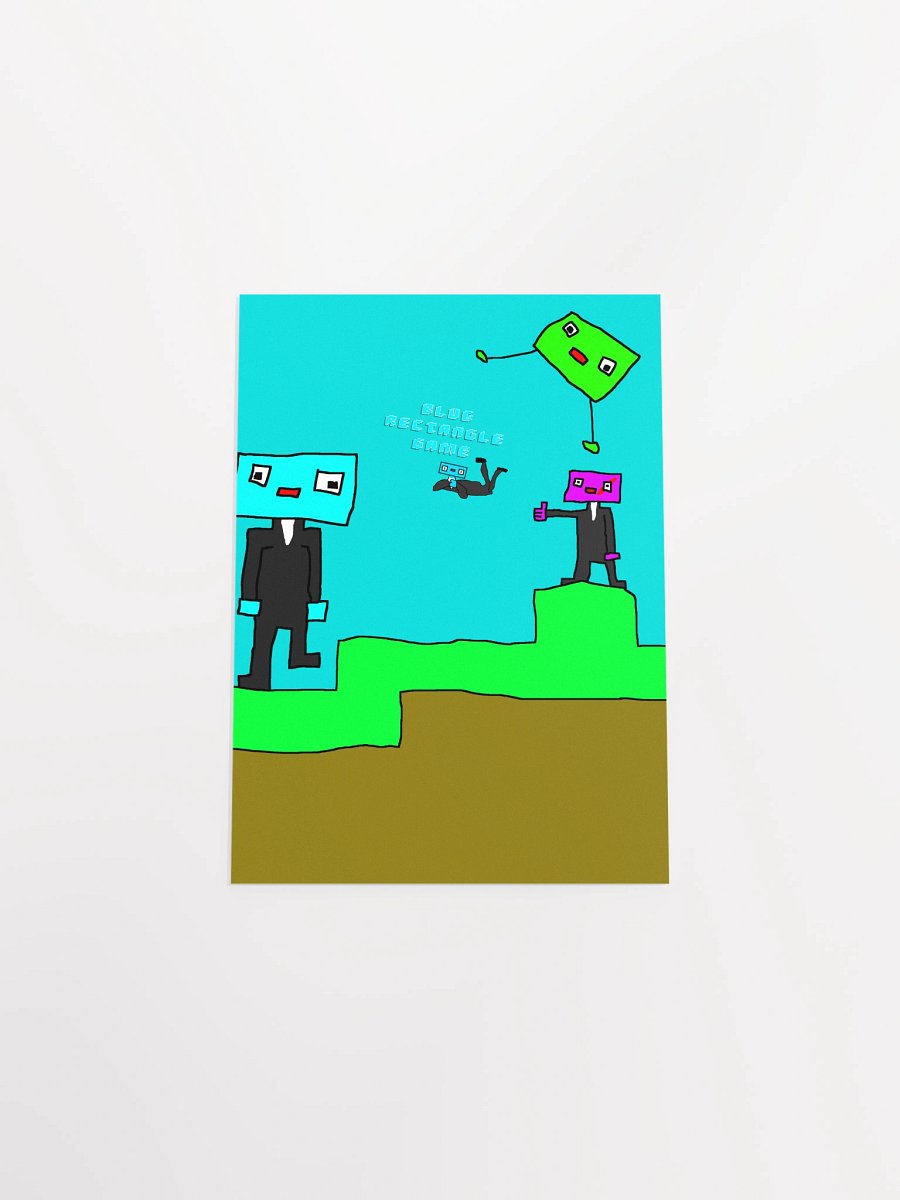 Blue Rectangle Game Poster product image (4)
