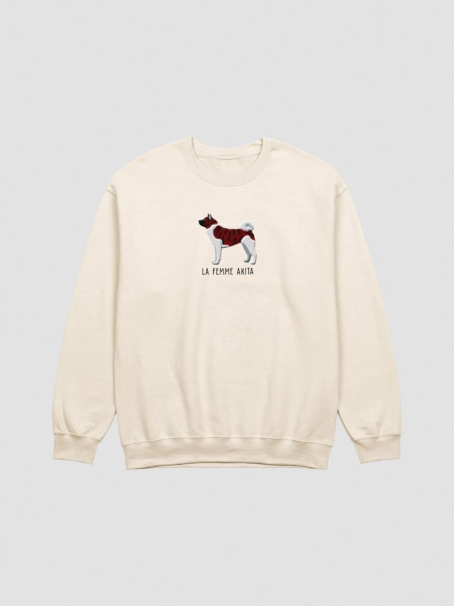 La Femme Akita Sweatshirt (Embroidered) of an American Akita(Red Brindle) product image (13)
