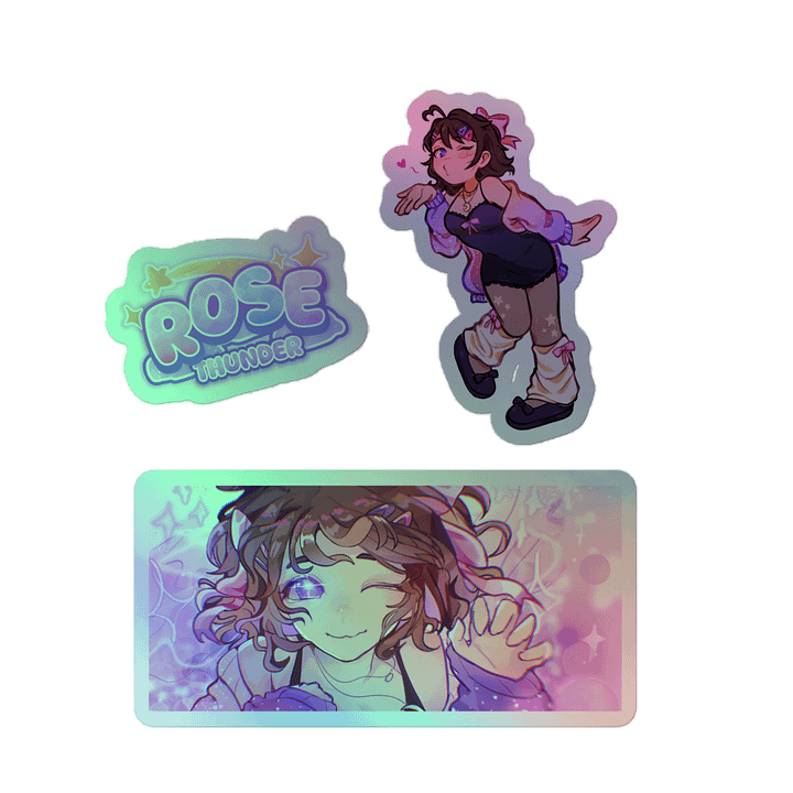 Holographic Rose Stickers 🩷 product image (1)