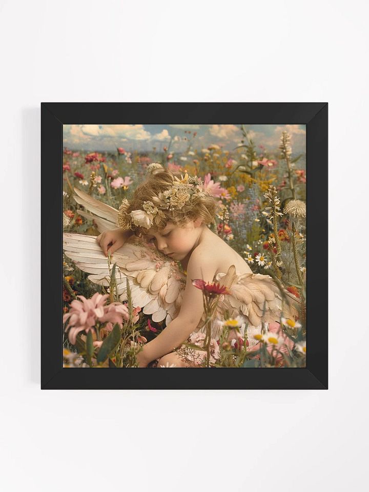 Cherub Child In A Field of Flowers Wall Art product image (1)