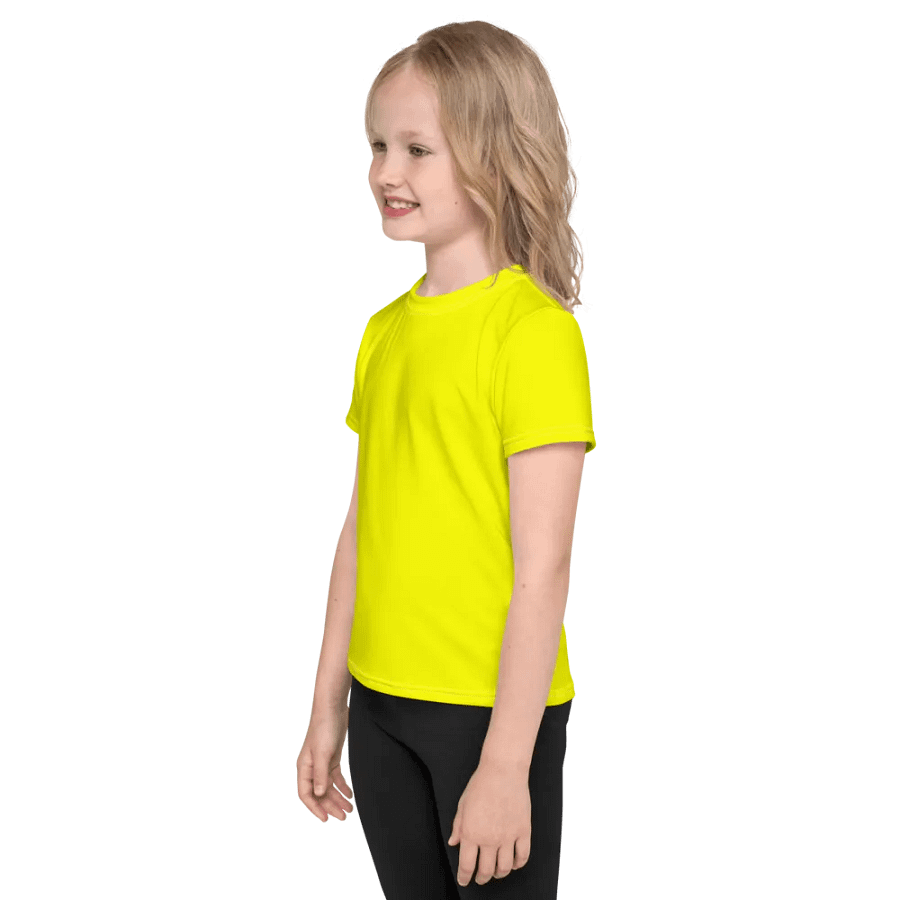 Kids Plain Color Yellow T-Shirt product image (3)