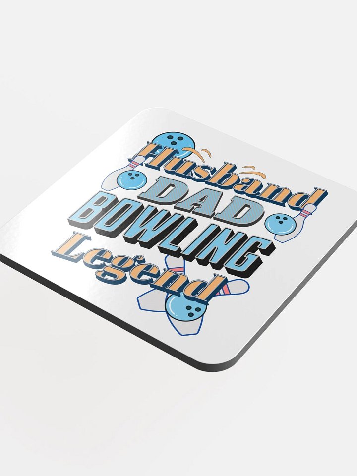 Husband Dad Bowling Legend Cork Coaster product image (1)