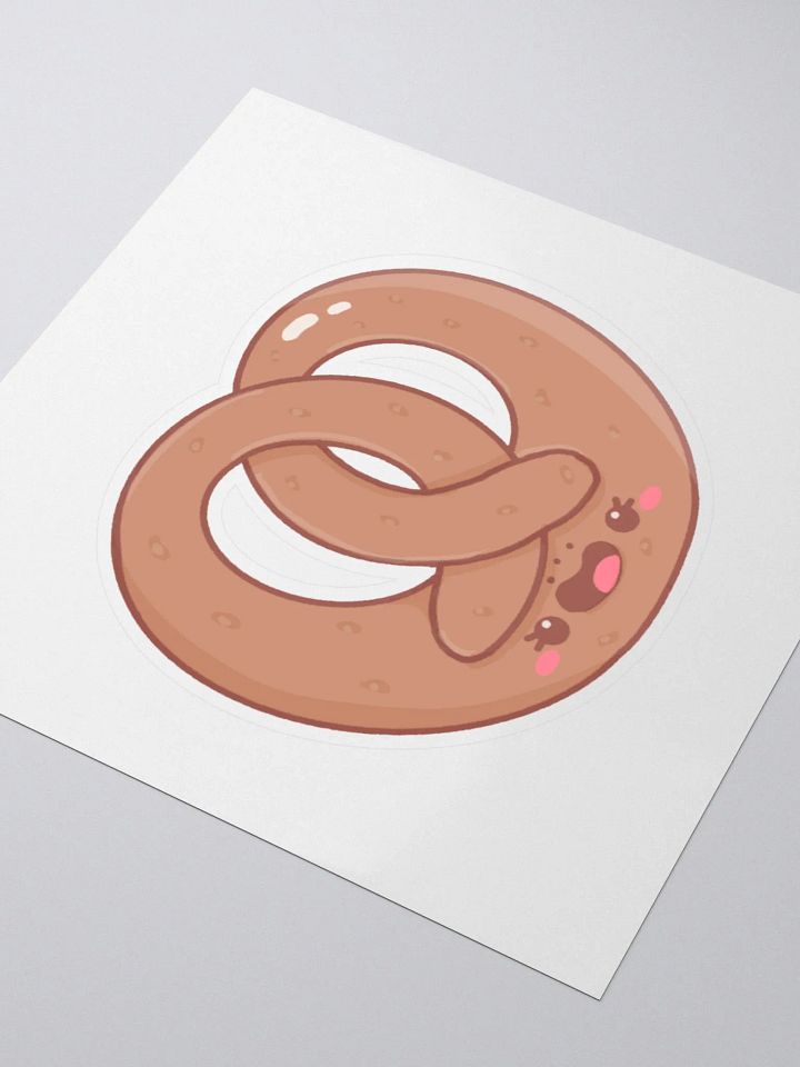 Cute Kawaii Chunky Pretzel Kiss Cut Sticker product image (2)