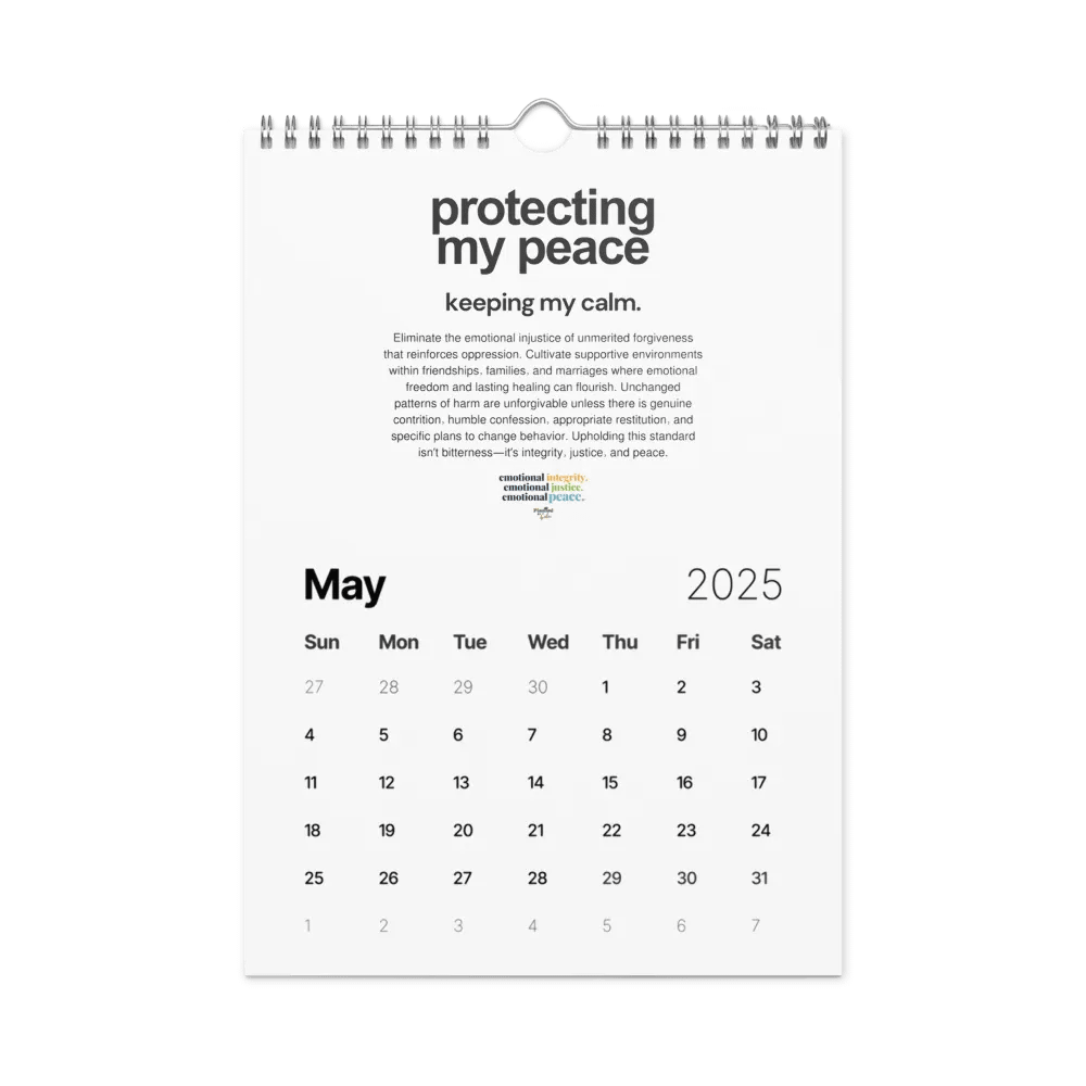 Official Planted By Calm | Calm Keepers Wall Calendar (Style 2, Choose Start Day) product image (11)