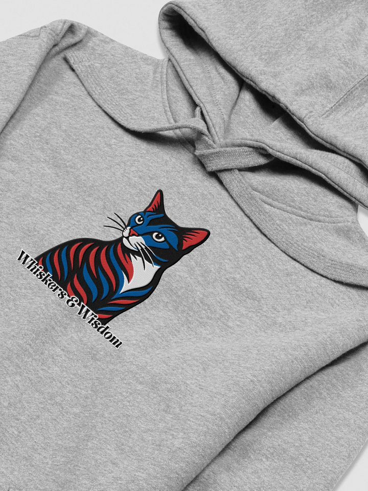 "WHISKERS & WISDOM" / EMBROIDERED HOODIE product image (1)