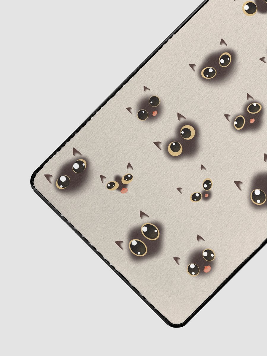 Cute Siamese Cat Faces (Yellow Eyes) Desk Mat 15.5" x 31.5" product image (3)
