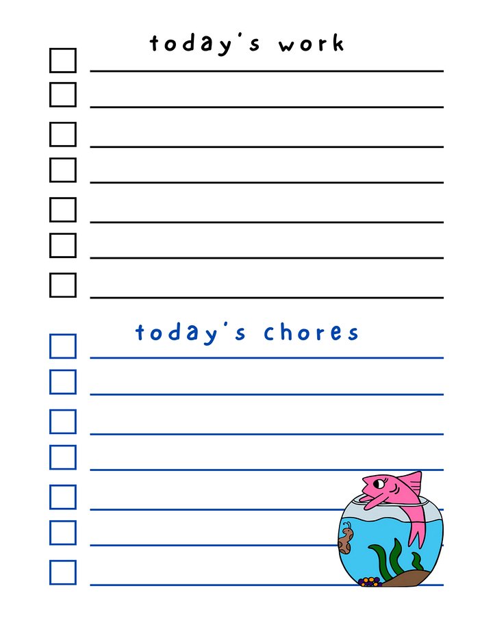 🐟💖 Pink Fish in a Bowl Dry Erase To-Do List – Make a Splash with Your Daily Plans! 💖🐟 product image (2)