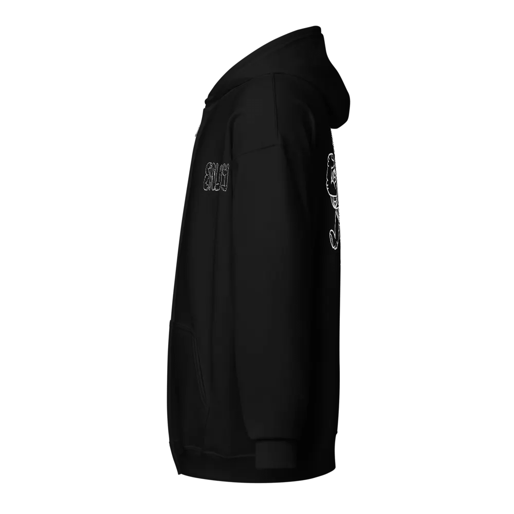 Enjoy Hoodie- Fingers #1 B/W product image (3)