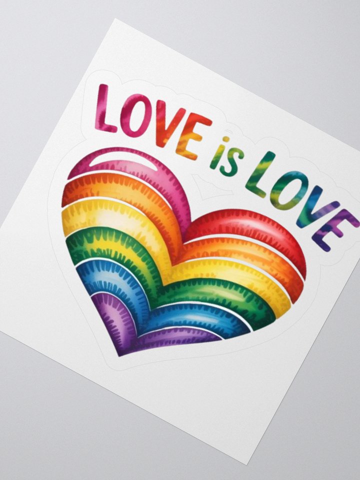 Exclusive "Love is Love" Rainbow Pride Sticker by TDS Music - Celebrate Love and Inclusivity product image (6)