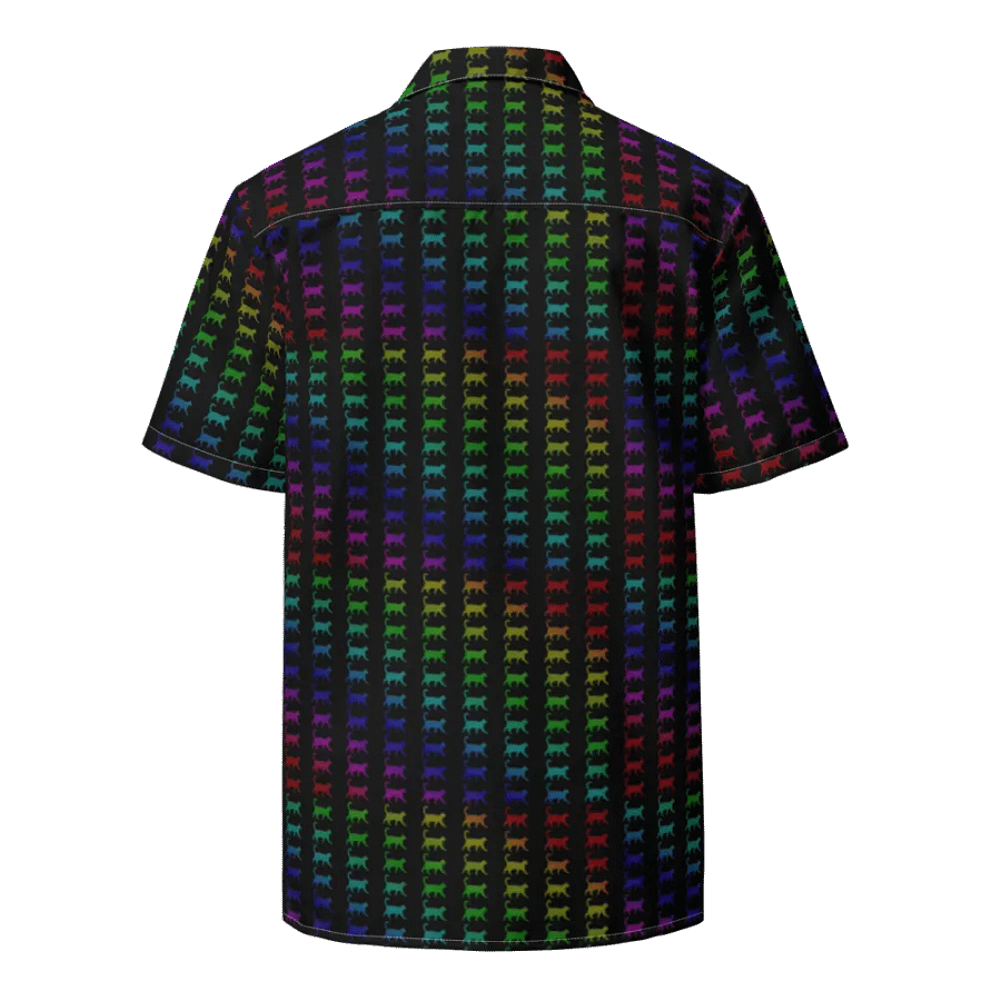 Caturday Stream Overlay Background Hawaiian Style Shirt - Black product image (2)