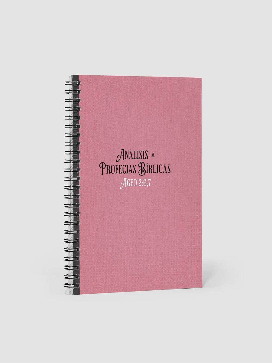 Análisis de Profecias Bíblicas: Ageo 2:6,7 Raspberry Linen Spiral Notebook product image (1)