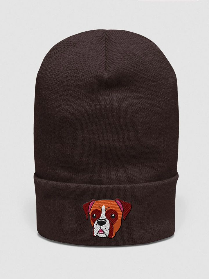 Cute Boxer Dog Face Embroidered Beanie product image (6)