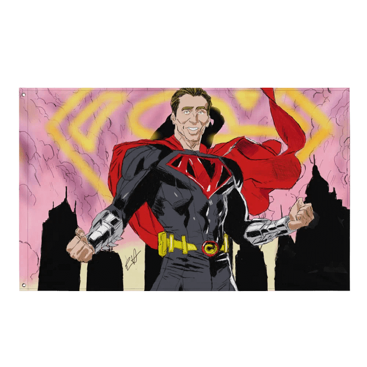 Nic Cage Superman Flag product image (1)