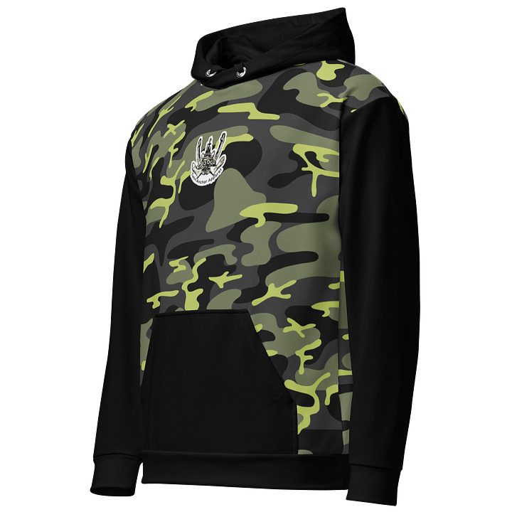black & Green Camouflage Twin Anchor Logo Hoodie product image (2)