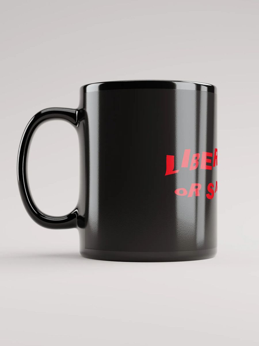 "Liberal or Smart?" Bold Statement Mug – Red Print Edition product image (5)
