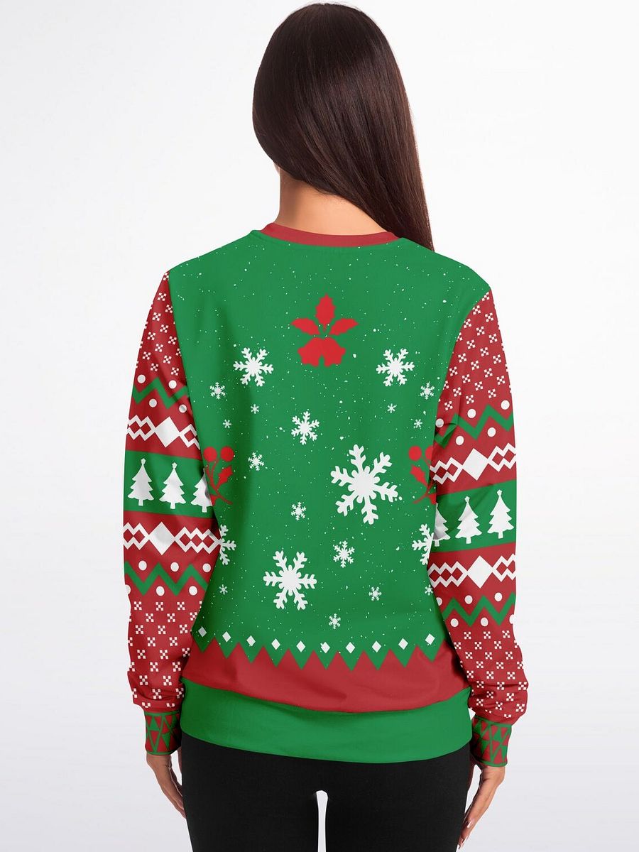 Funny Candy Cane Christmas Sweatshirt | Quirky Holiday Ugly Sweater | Christmas Party Outfit | Festive Winter Pullover product image (6)