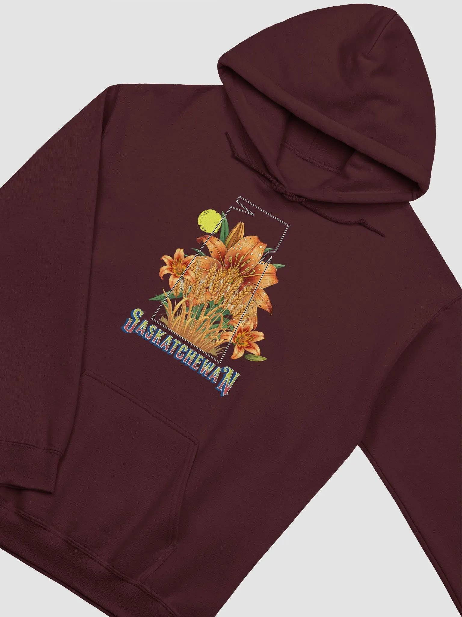 Saskatchewan Province Lily Floral Harmony Hoodie product image (10)