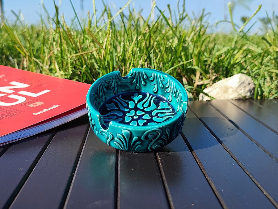 Handmade Turquoise Ceramic Ashtray – Unique Artisanal Home Decor, directly from the shores of the Bosphorus! product image (7)