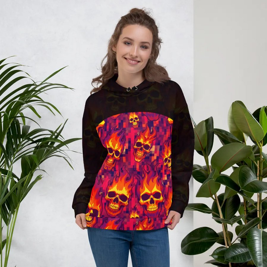 Neon Pixel Inferno Skulls (Obsidian) product image (5)