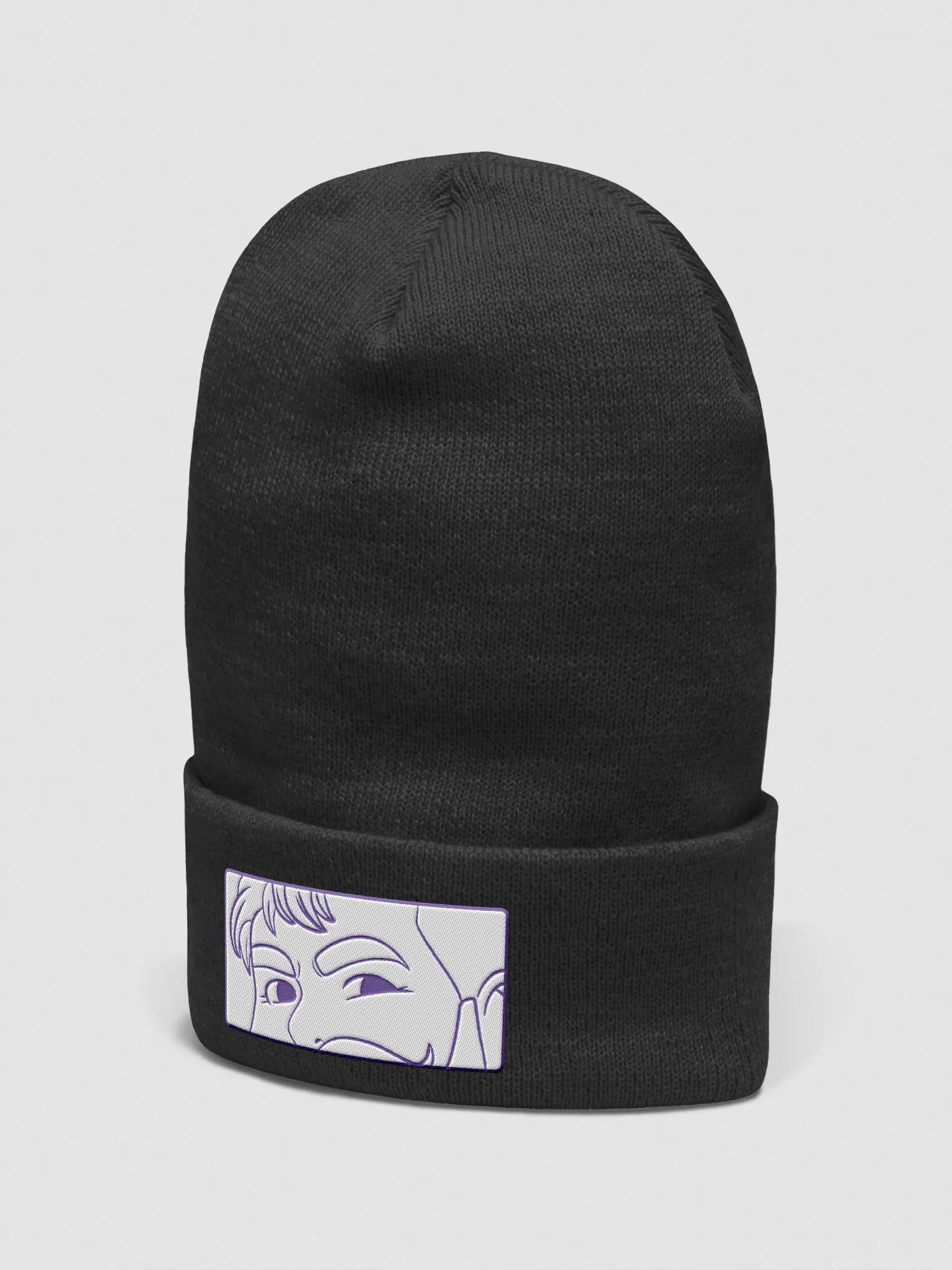 Bear Stare Beanie - Purple Outline product image (10)