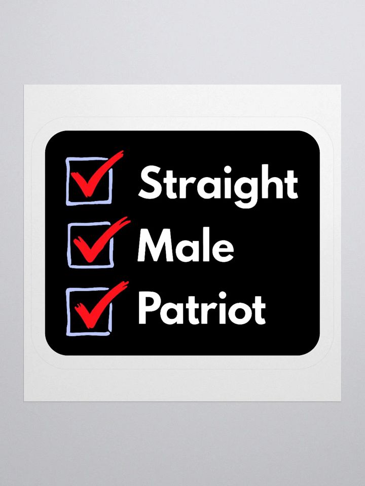 Sticker: Male Checklist product image (1)