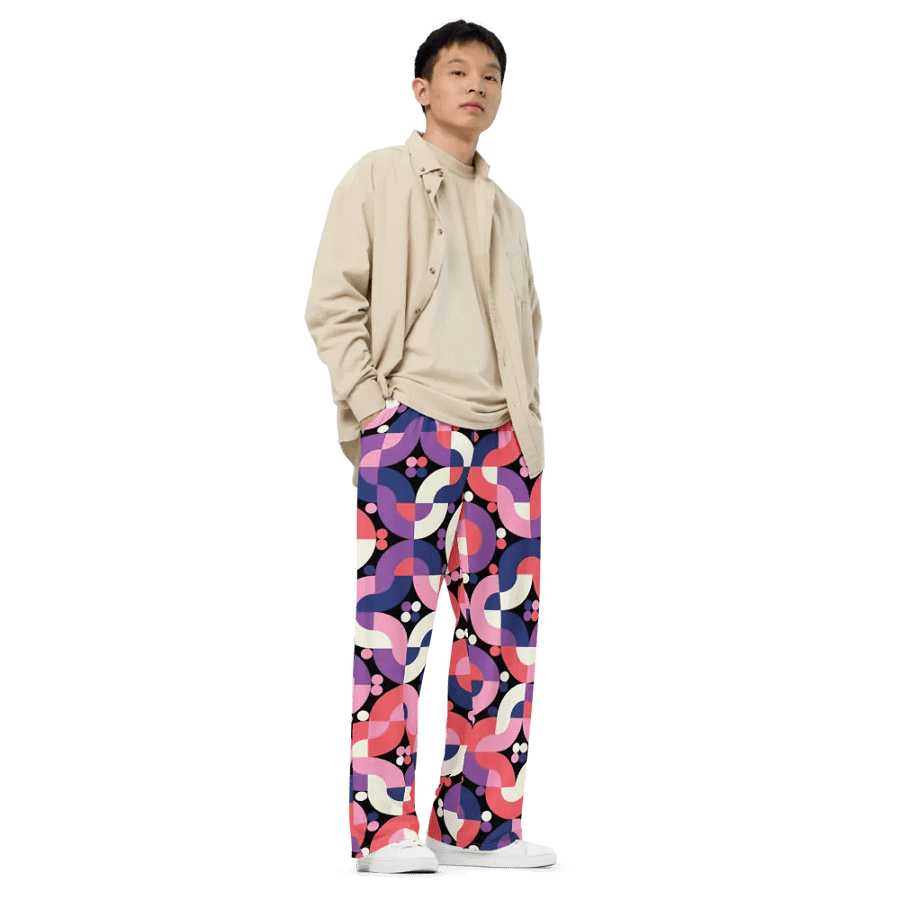 BUIII Retro Harmony: Amethyst Dawn Wide-Leg Pants product image (8)