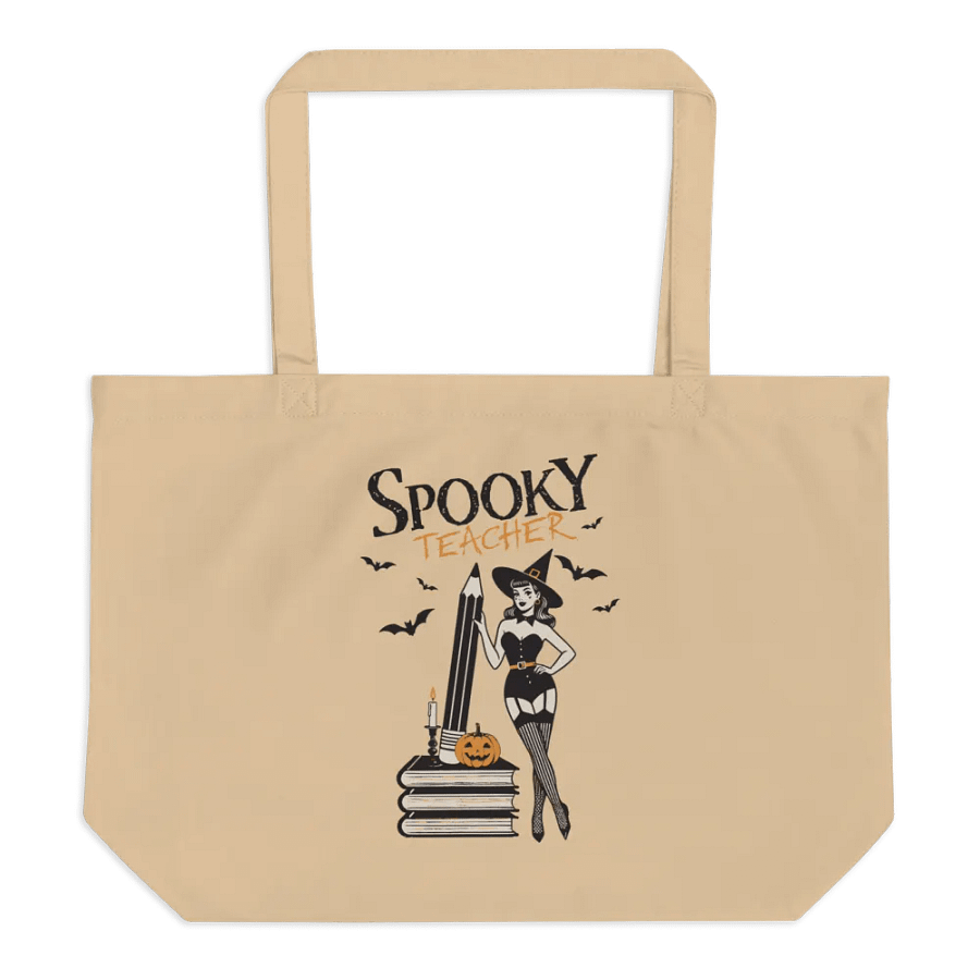 Spooky Teacher Organic Tote Bag product image (1)