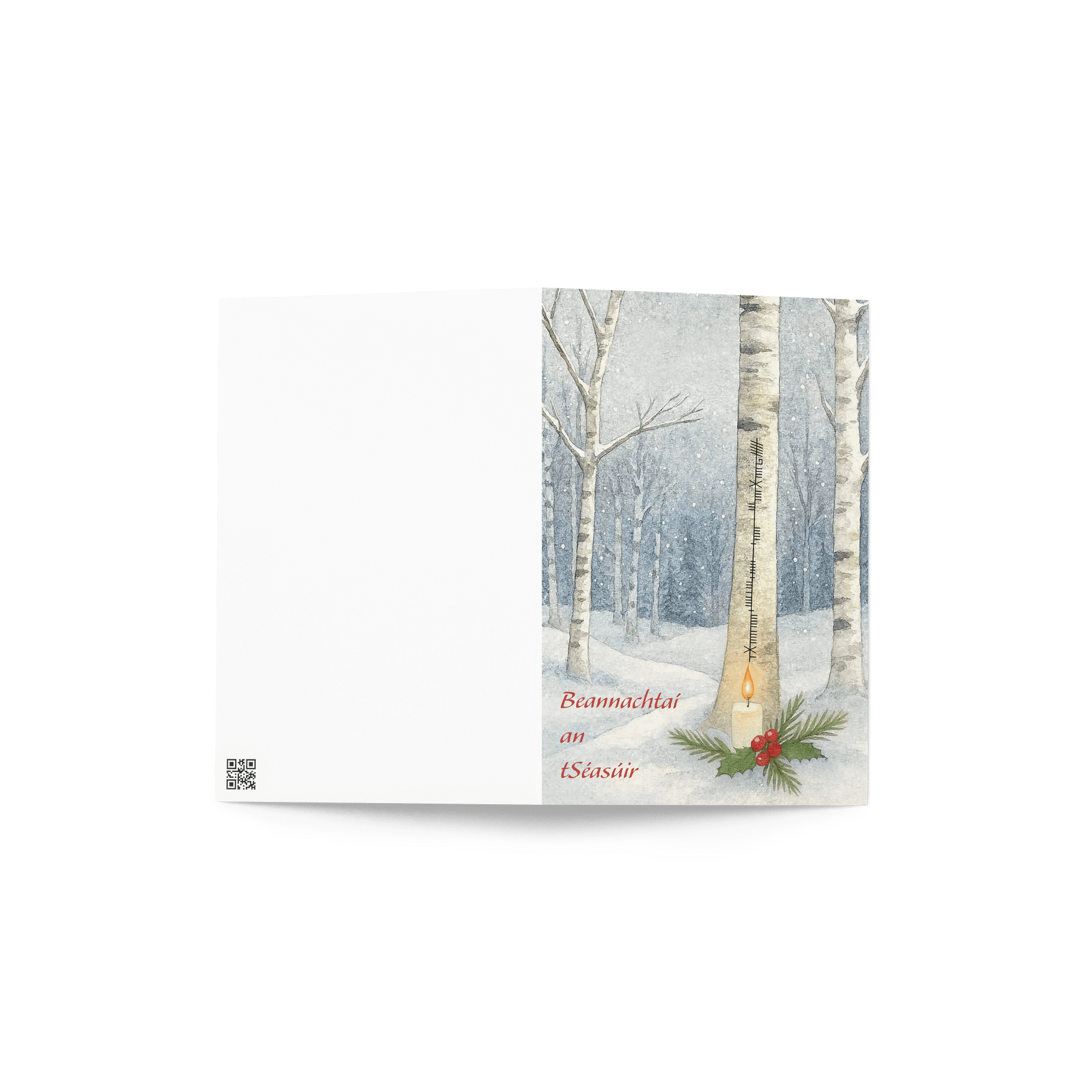Beannachtaí an tSéasúir Ogham Card – Irish Season’s Greetings in Celtic Script product image (3)