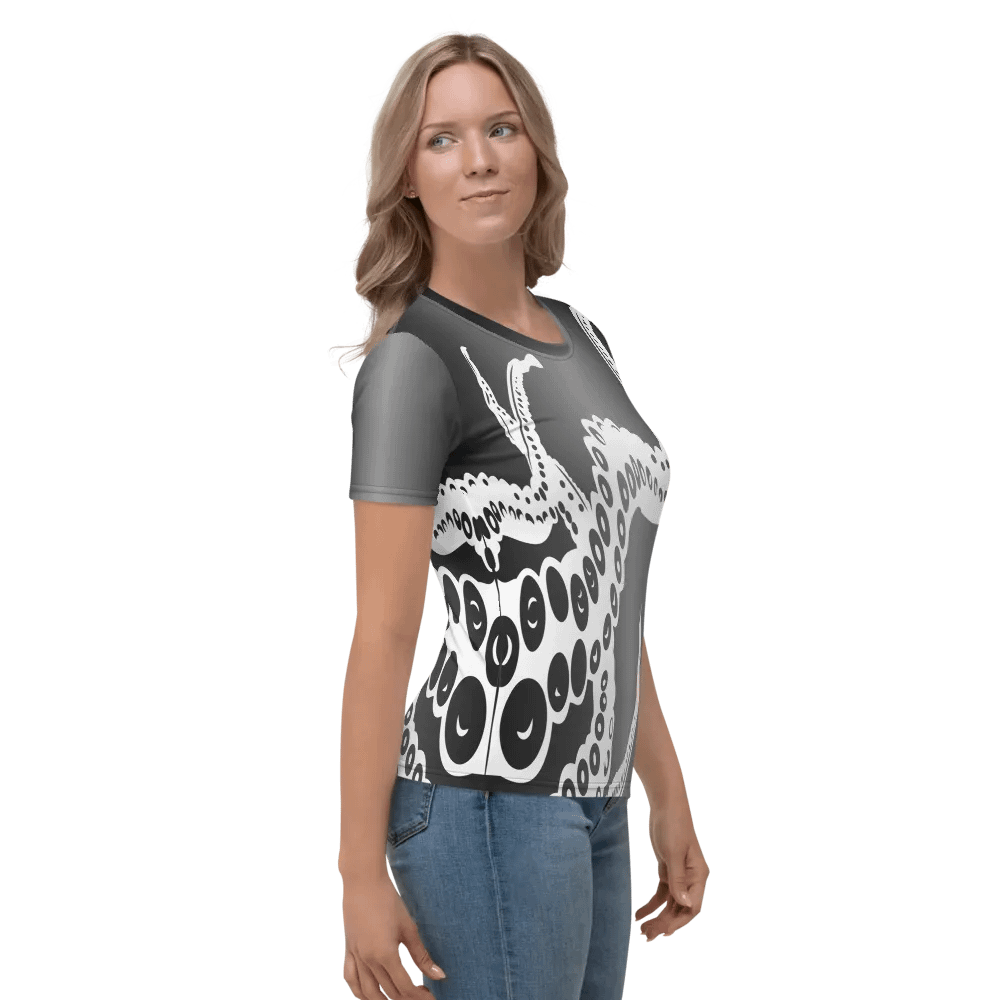 Octopus Tentacles White All Over Print T-shirt product image (4)