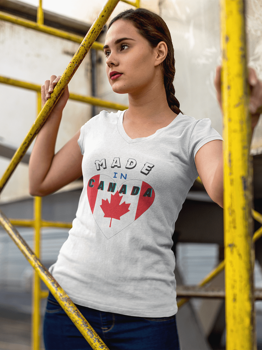 Maple Love Women's Relaxed V-Neck Tee product image (7)