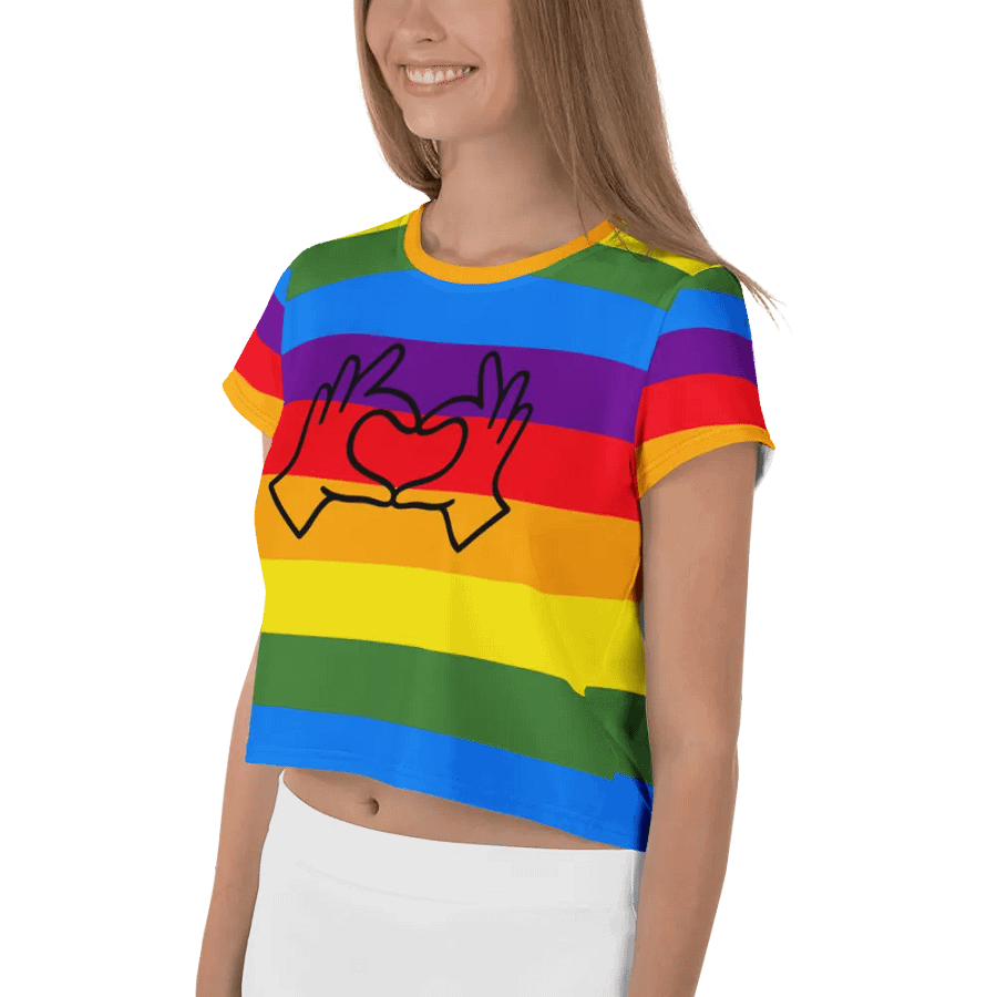 Rainbow Love All-Over Crop Tee product image (3)