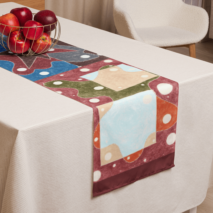 Cartoon University table runner product image (2)