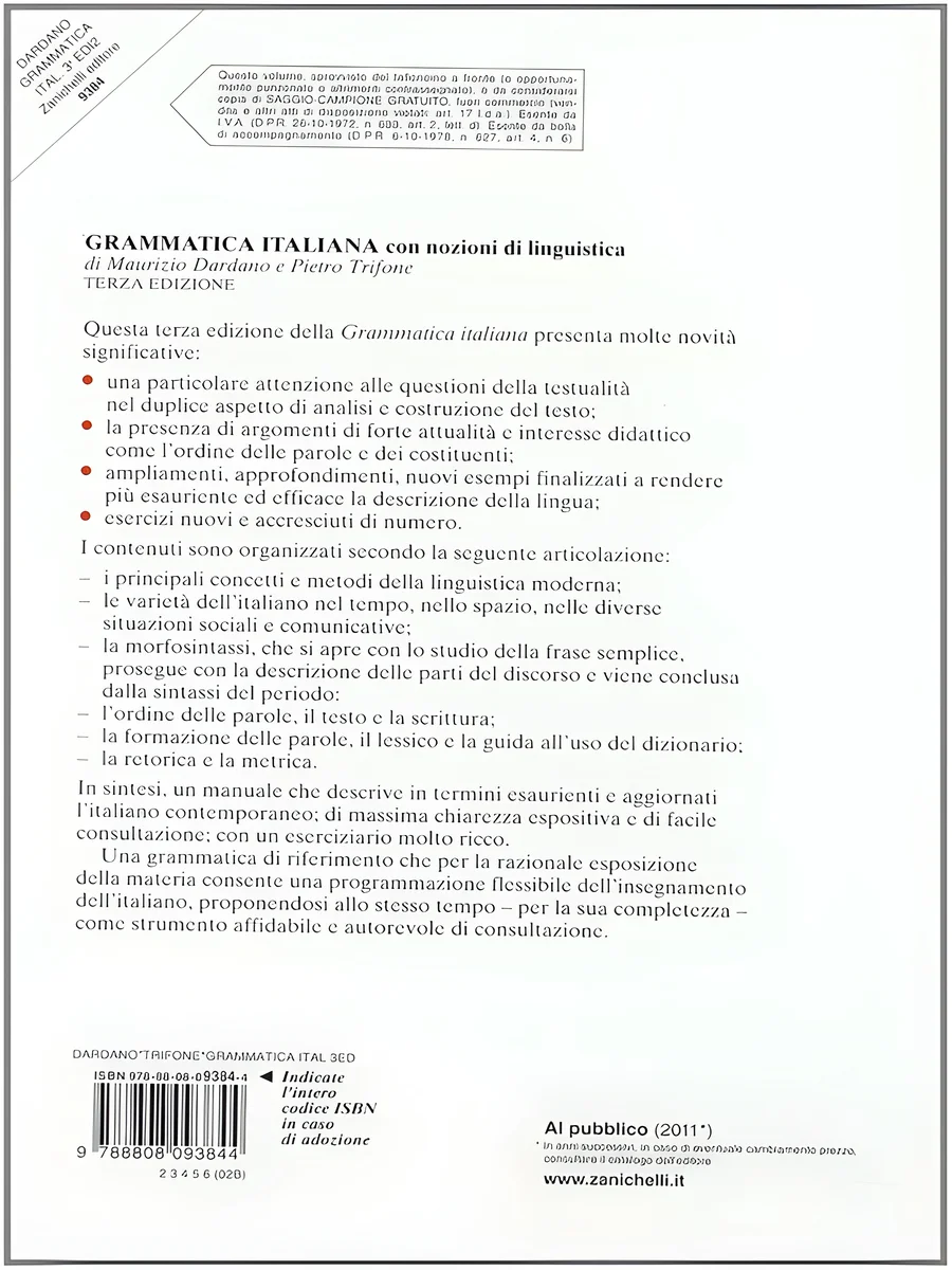 Grammatica italiana. Con nozioni di linguistica product image (2)