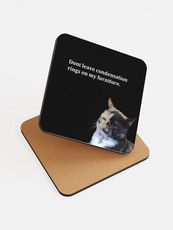 Threatening Lyra Glossed Cork Drink Coaster product image (1)