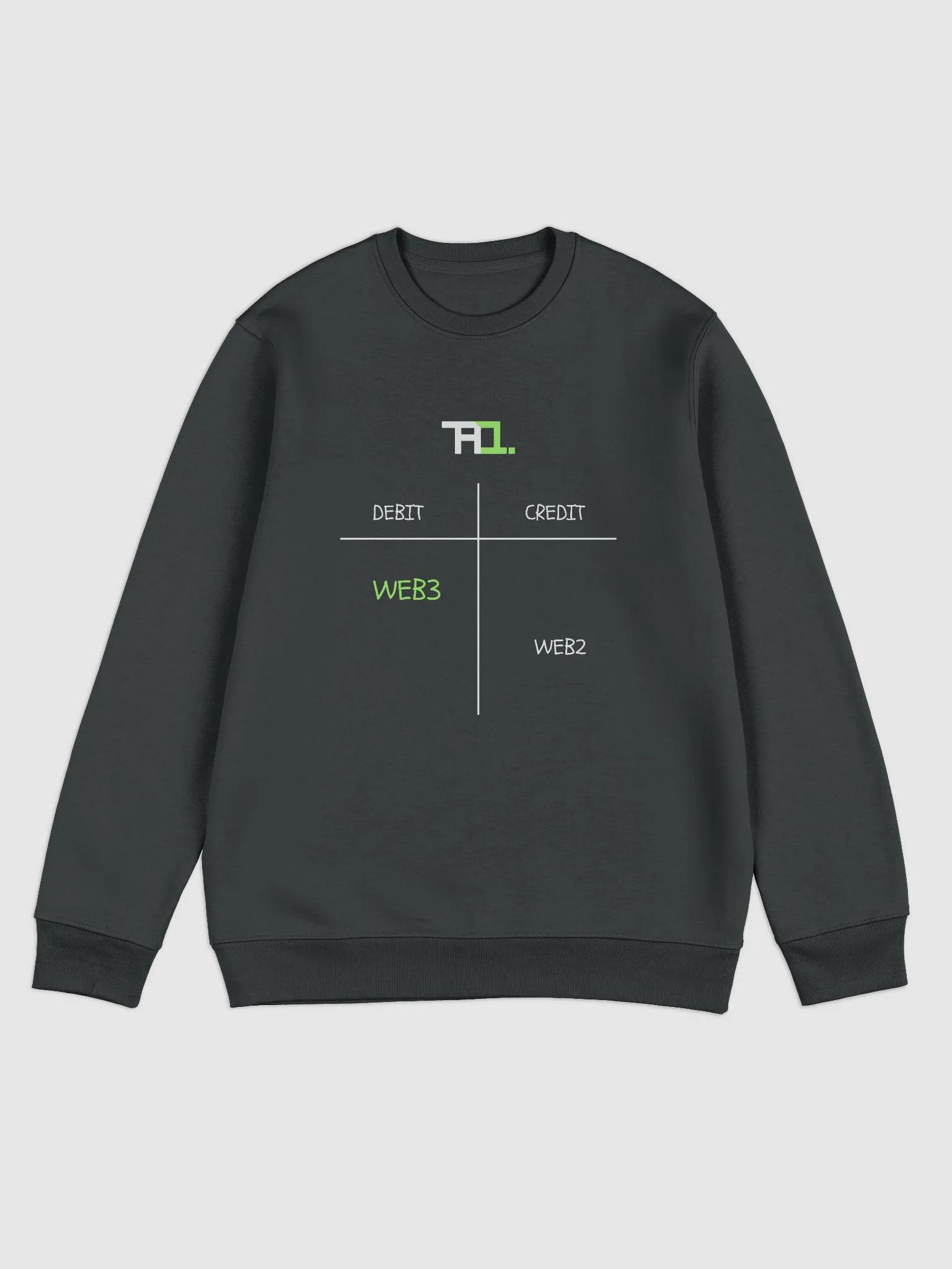 Debit Web3 | Credit Web2 Sweatshirt (Green Edition) product image (2)
