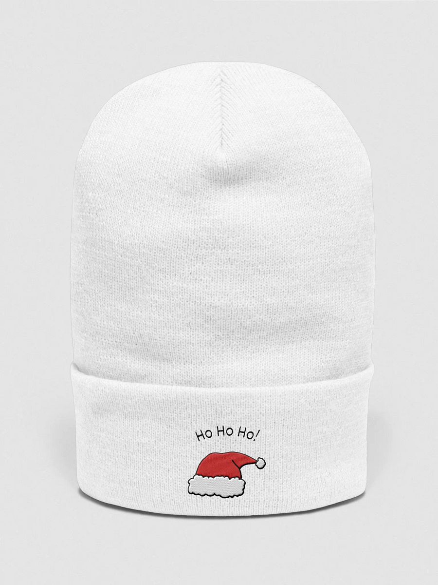 Santa Hat Beanie – HO HO HO Holiday Vibes product image (3)
