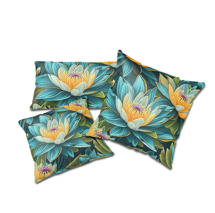 Lotus blue coussin/pillow product image (1)