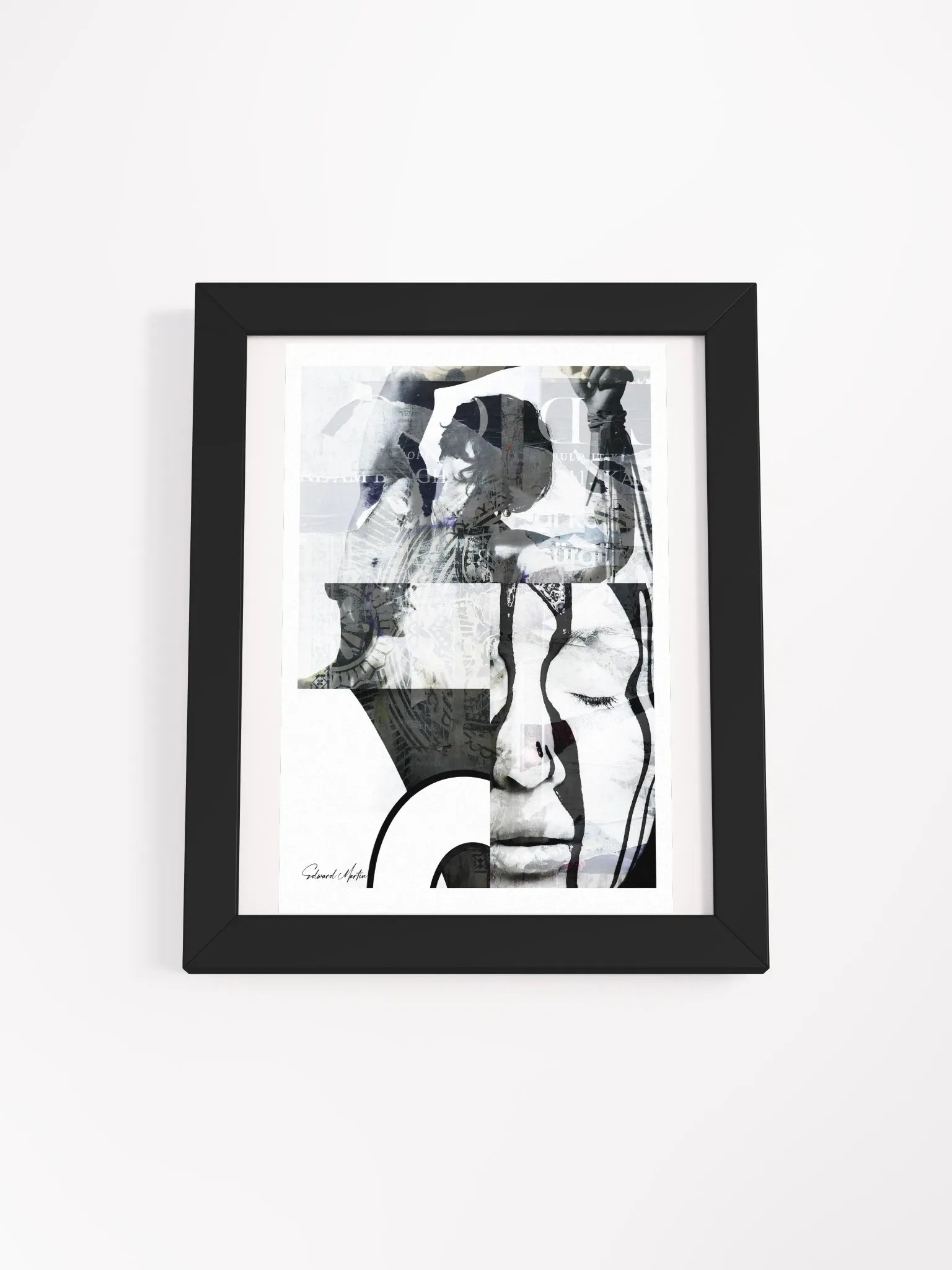 'Intrigue' by Edward Martin : Mixed Media Collage Print product image (1)