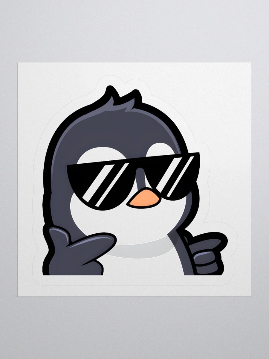 Cool Penguin Kiss Cut Stickers product image (1)