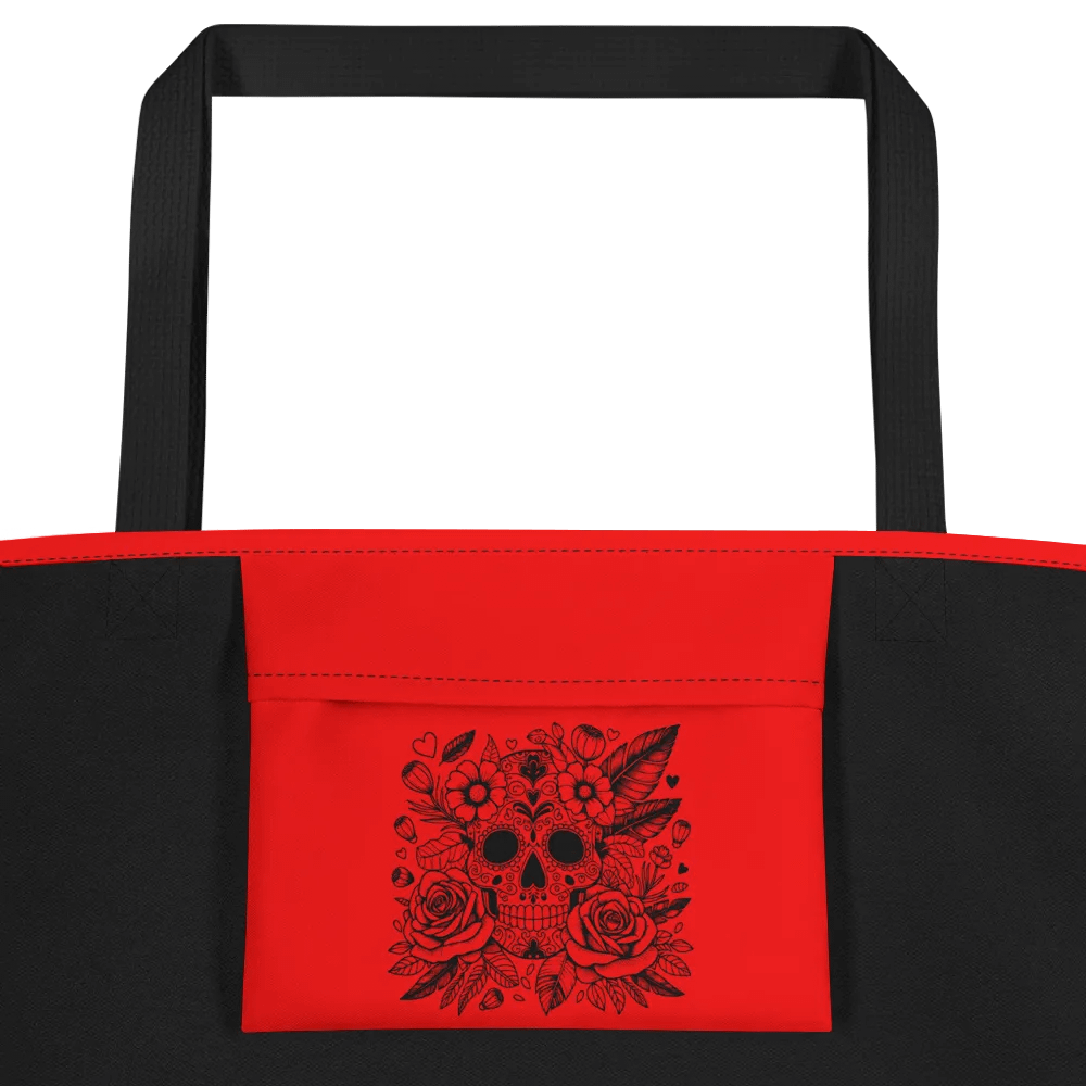 Floral Sugar Skull All-Over Tote Bag product image (2)