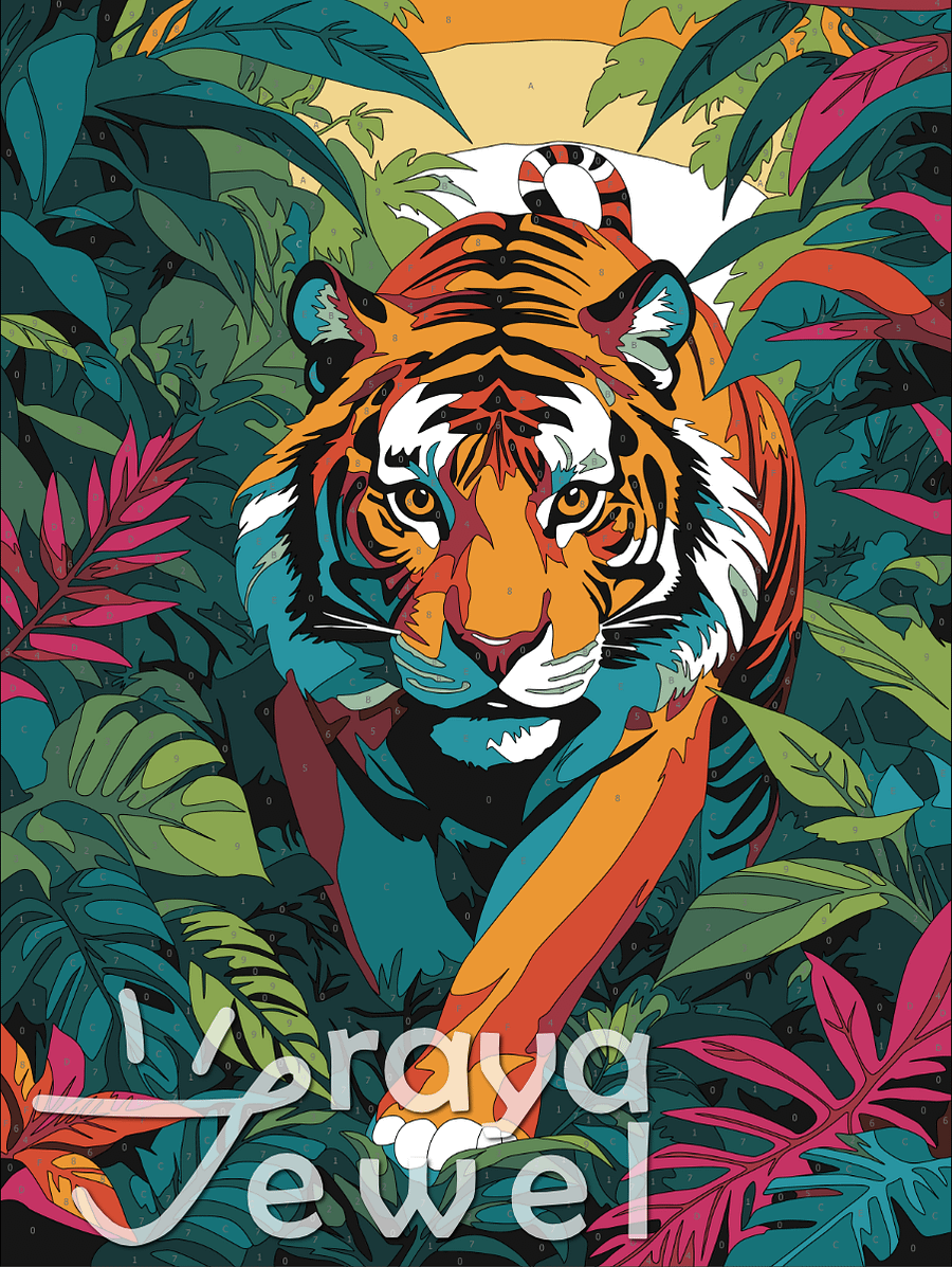 Tiger! Color by Number Coloring Page product image (1)