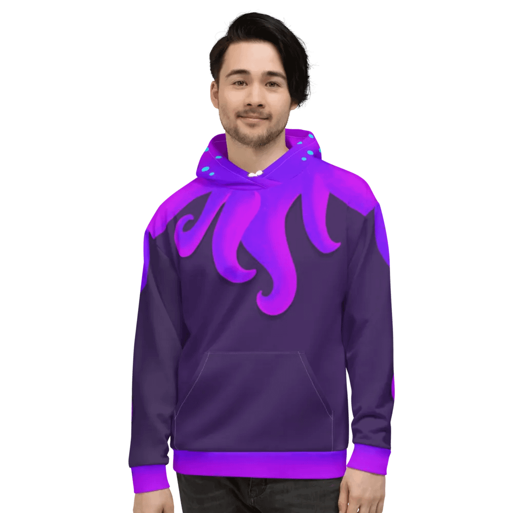 Purple Night Cuttle Full Print Hoodie - based on ACNH custom design product image (8)