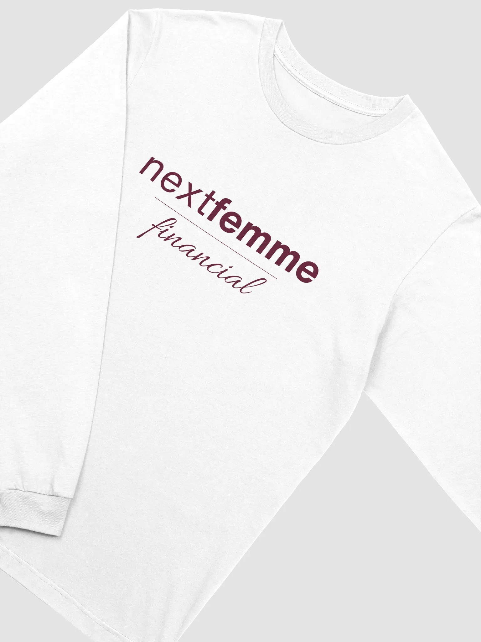 Whispering Threads Long Sleeve Unisex Tee with Maroon Logotype product image (2)