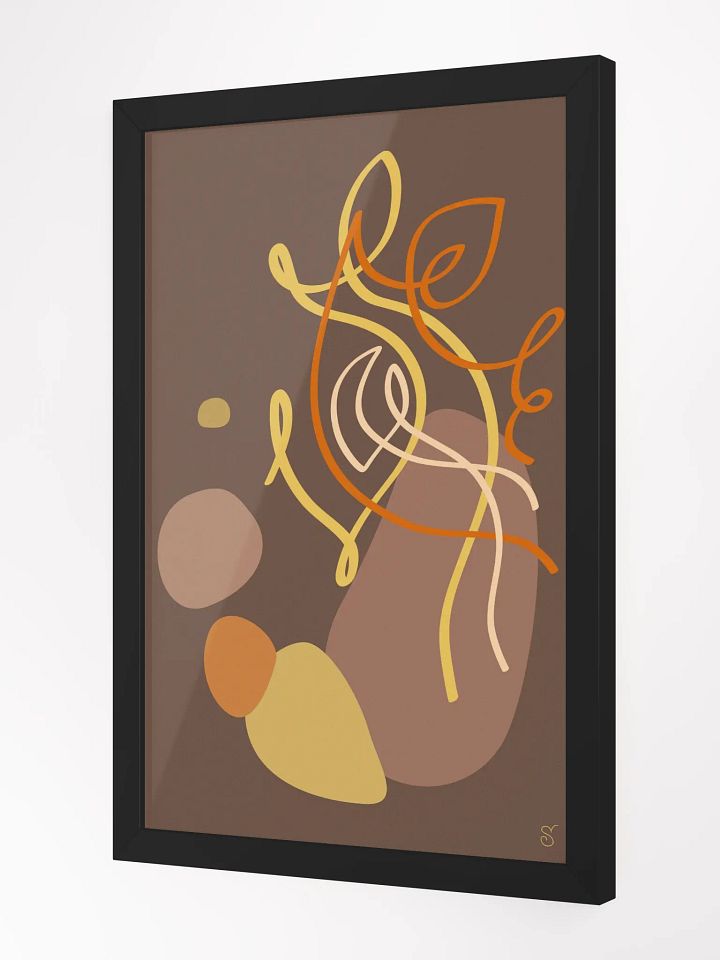 Flowing Earthy Abstract Framed Poster - Abstract Image No. 5 product image (10)