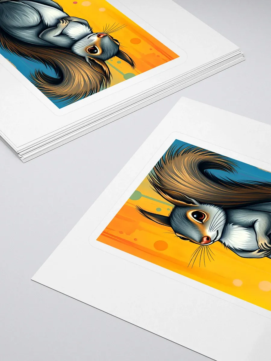 Whimsical Squirrel Kiss Cut Stickers product image (4)