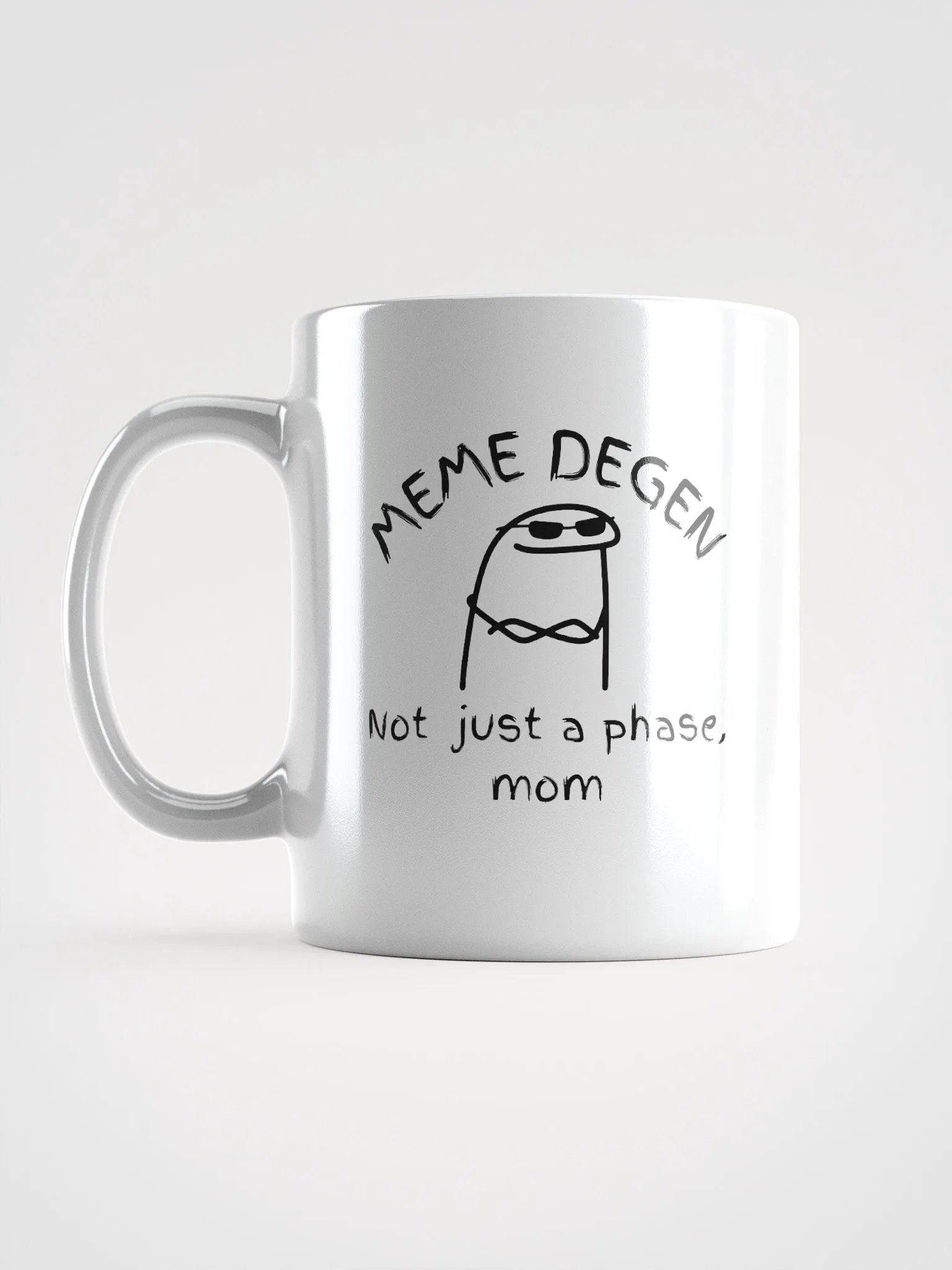 Meme Degen | White Glossy Mug product image (5)