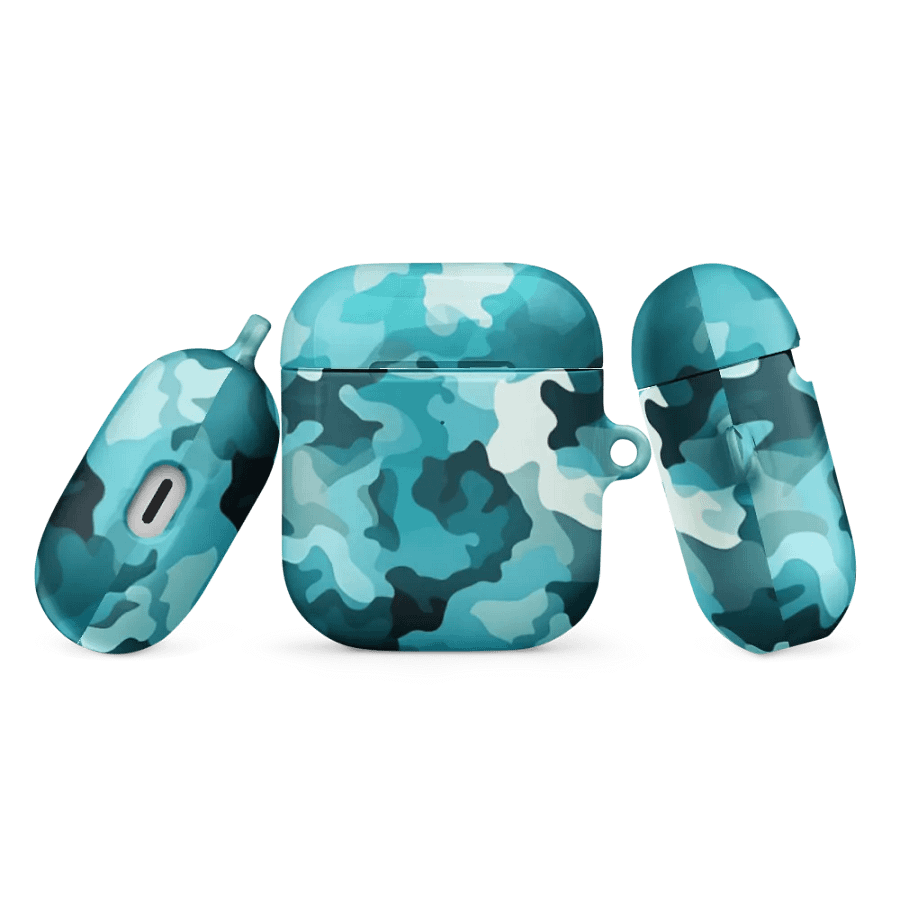 Teal Camo AirPod Case product image (13)